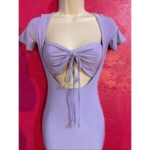 NWT Lilly’s Kloset Lilac Tie-Front Cutout Mini Dress. Sz S. Party, date night